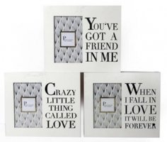 Fotolijsten met tekst