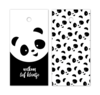 Labels Panda welkom lief kleintje wit/zwart