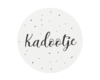 Stickers Kadootje - Wit/zwart stippen 5 X