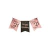 Slinger-Party flag banner roze/zwart - 21 jaar&nbsp;-