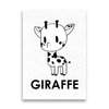 Kinderposter | Giraffe - wit