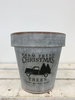 Emmer kerstboom. Bloempot Zink Kerst H24,5/23,5 cm.