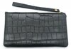 Clutch Croco 21x12cm Black