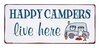 Tekstbord Happy campers live here