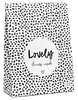 Cadeauzakje wit met tekst Lovely things inside, ZOEDT