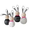 Happy Bunny&nbsp;zwart/wit/roze 2 stuks- H13,5 en H15cm