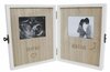 Fotolijst echo en zwanger, &quot;On My Way&quot; (7,5x10) 2x / nat/wit hout 33x19x1,5cm