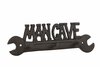 Kapstok/tekstbord &quot;Mancave&quot; oud bruin 27cm