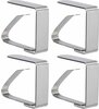 Tafelkleed klemmen - 4x stuks - RVS - 5 x 4 cm