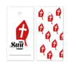 Cadeaukaartje Sint | Van Sint Voor.....  Rood/Wit set 4 stuks&nbsp;