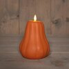 KAARS POMPOEN LED 3D VLAM OP BATTERIJ MET TIMER&nbsp;13X11.5CM ORANJE
