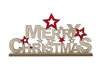 MERRY CHRISTMAS NATURE ROOD 30X4XH15CM HOUT