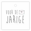 Cadeaukaartje Voor de jariger&nbsp;7 x 7 cm.