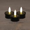 THEELICHT SOLAR 3D LONT SET VAN 3 ZWART / WAXINELICHTJES