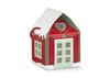 Kerstcadeau doos Huisje 12x12x11 cm rood 