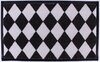 Deurmat zwart wit 45 x 75 cm Zwart Wit