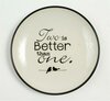 Ontbijtbord/lunchbord/Gebakbord/dessertbord 20 cm. 4 stuks&nbsp;"Two is better than one"