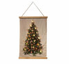 KERSTBOOM DOEK ROZE LED 52X70CM MET 15 LED WANDKLEED
