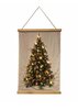 KERSTBOOM DOEK ROZE LED 52X70CM MET 15 LED WANDKLEED