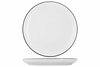 PLAT BORD DINERBORD D26CM SET 6 ZWART WIT