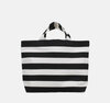 Katoenen tas zwart wit strepen