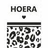 Kaart Hoera 12 x 17 cm Zwart Wit