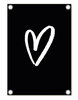 Tuinposter zwart met hart &ndash; buitenposter 