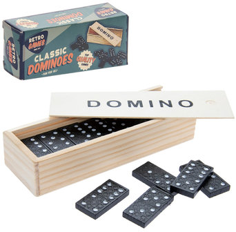 DOMINO SPEL HOUT RETRO VROEGER SPELLETJES