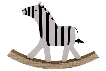 schommel deco zebra hout