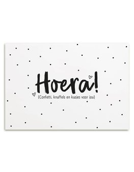 Hoera confetti, knuffels en kusjes voor jou&#039;