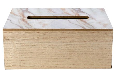 OPBERGBOX ZAKDOEKEN MARBLE HOUT 