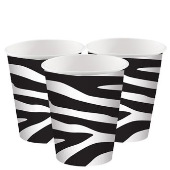 Bekers Zebra zwart wit