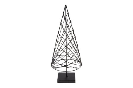 KERSTBOOM KEGEL METAAL ZWART 10X10X25CM