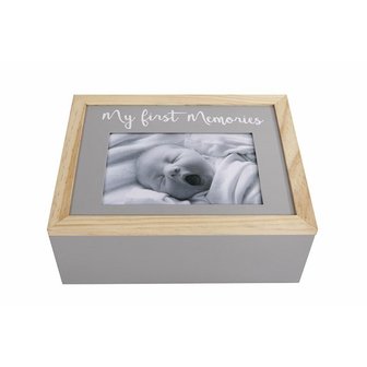 Opbergdoos/box &quot;My First Memories&quot; baby 24 cm