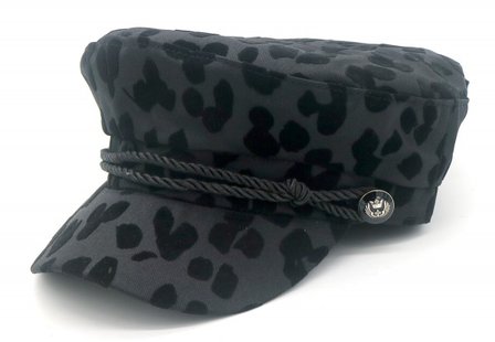 Sailor Cap Animal Print Grey/Black