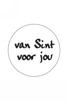 Cadeau sticker Van Sint voor jou