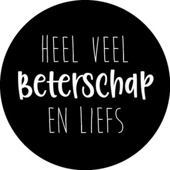 Stickers 5x &nbsp;heel veel beterschap en liefs