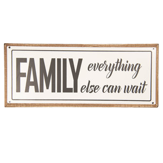 Tekstbord Family Zwart-Wit 39 cm