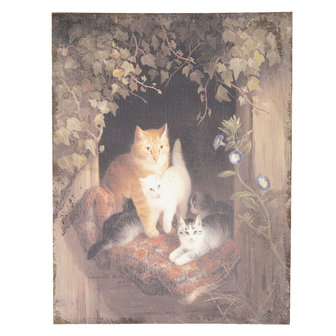 Schilderij Katten in Boom