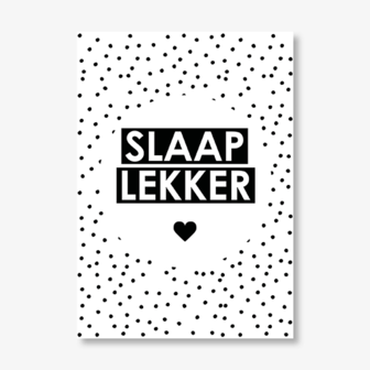 Kinderposter A4 - Slaap lekker van MOODZ Design.