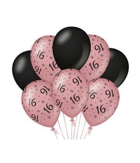 Paperdreams Decoration balloons roze/zwart - 16