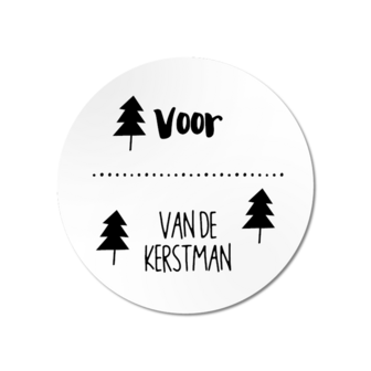 Stickers&nbsp;Voor... Van de Kerstman 