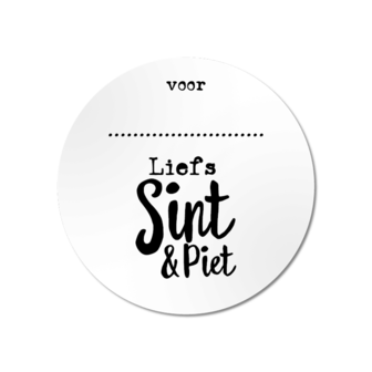 Sticker Voor... Liefs Sint &amp; Piet 10 x