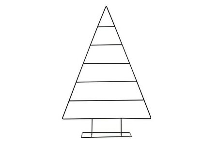 Kerstboom van metaal zwart 54x12x78cm