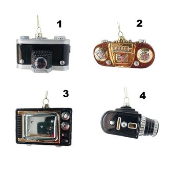 Kersthanger fototoestel 6x11x7cm leverbaar in 4 modelen