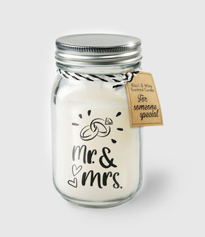 Kaars MR &amp; MRS trouwen cadeau