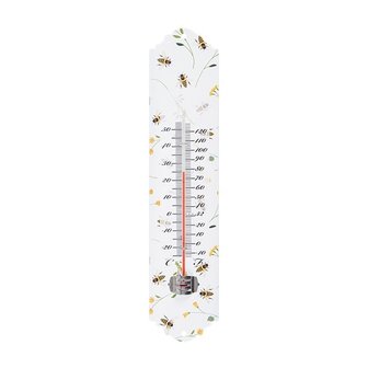 Esschert Design Thermometer met bijenprint 6,6x30cm