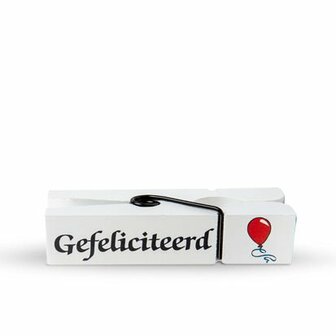 Grote witte knijper Gefeliciteerd