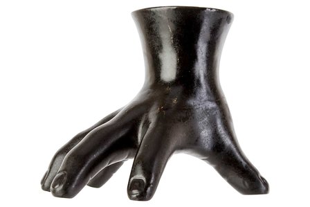 HAND APE ZWART 12X9,7XH10,3CM POLYRESIN