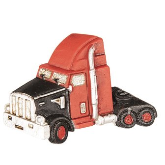  VRACHTWAGEN MAGNEET 7*2*5 CM ROOD POLYRESIN VRACHTWAGEN